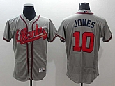 Atlanta Braves #10 Chipper Jones Gray 2016 Flexbase Collection Stitched Jersey,baseball caps,new era cap wholesale,wholesale hats